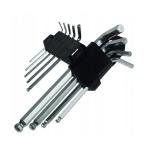 Seškantes atslēgas komplektā 9 gab. 1.5-10mm Black 30002