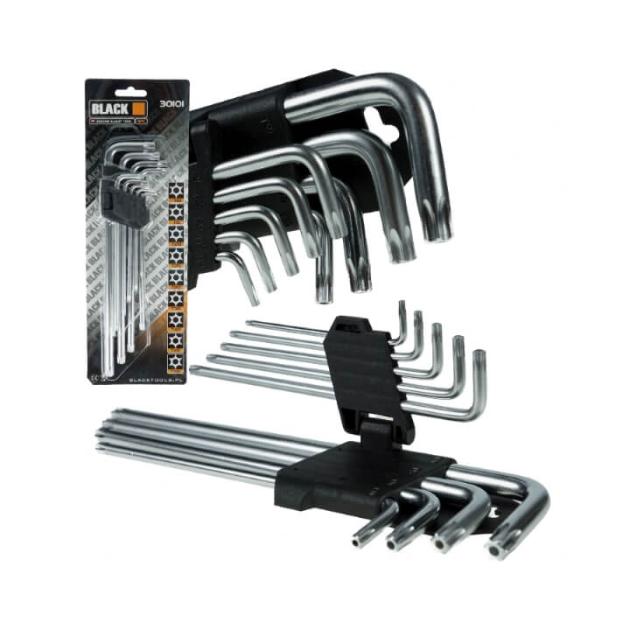 Torx atslēgas komplektā 9 gab. 1.5-10mm Black 30101