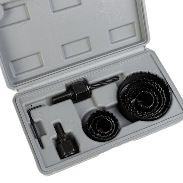 Caurumu zāģu komplekts, h-25mm, 8 elementu komplekts (19-64mm) 