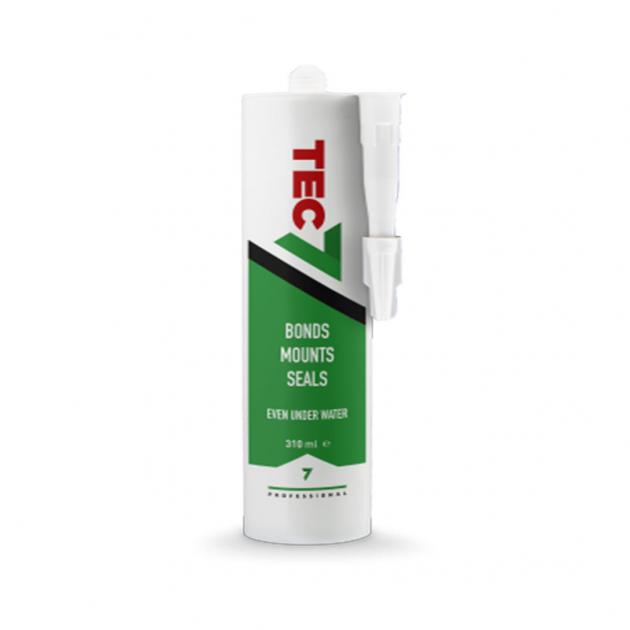 Montāžas līme TEC 7, dekoratīvajiem sienas paneļiem, melna 310 ml