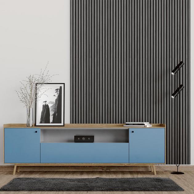 Dekoratīvais koka panelis, Marcato, Melnais ozols, 18x600x3000, finierēts 0