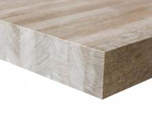 Līmēta koka plātne, Ozols, 18x600x3000, AA, KD12%, stiķēta