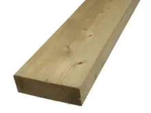 Kalibrēts ēvelēts dēlis, Priede, 45x170, C24, Impregnēts, 4R3, zaļš 2. kl.