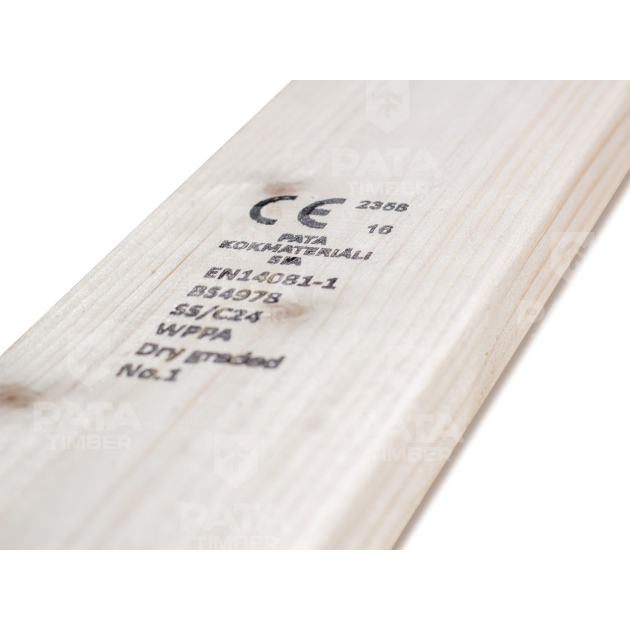 Kalibrēts ēvelēts dēlis, Egle, 45 x 95, KD18%, C24, 4R3