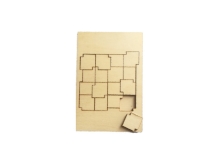 Mazā koka puzle – prāta mežģis “Kvadrāti” ,  Solid Wood Gifts