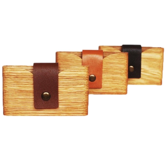 Ozolkoka vizītkaršu etvija ar magnētisku ādas aizdari 105 x 60 x 15 mm