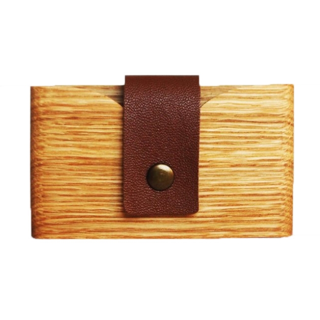 Ozolkoka vizītkaršu etvija ar magnētisku ādas aizdari 105 x 60 x 15 mm 0