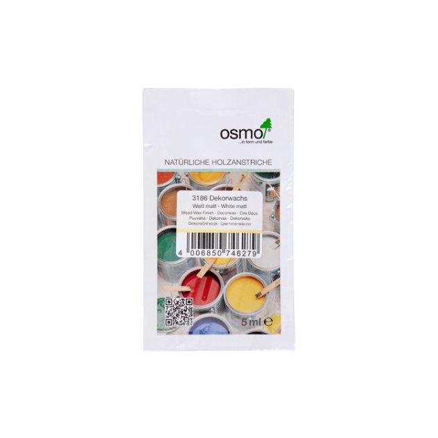Paraugs, OSMO Decowachs - tonējoša eļļa kokam - Balta matēta (3186) 0,005l