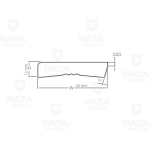 Grīdas līste, Priede, 12 x 56 x 2400, A, gruntēta, KD10% 0