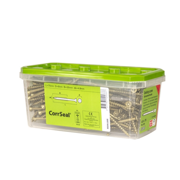 ESSVE Skrūves kokam - fasādei un terasei 4,8x75 , CorrSeal pārklājums , 250gab. 0